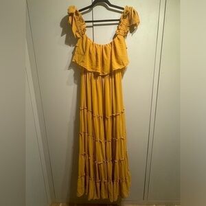 $89 Lined Maxi Off/Drop Shoulder Dress